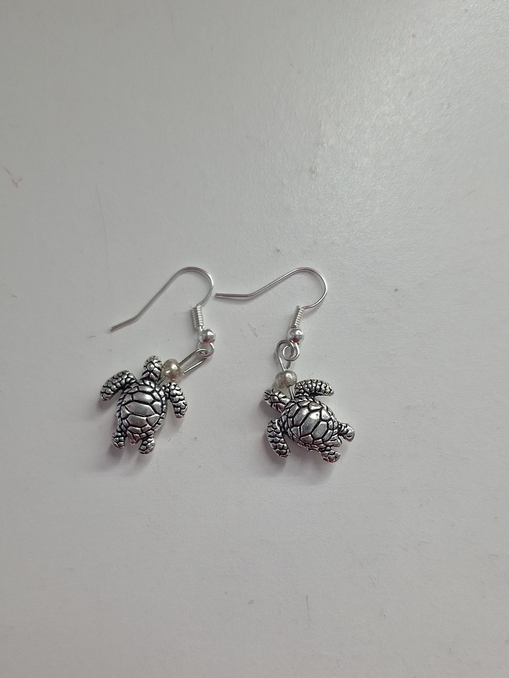 Silver Turtle Dangle Earrings - Women Jewelry